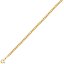 Pulsera oro 18k barbada hueca de 19 cm